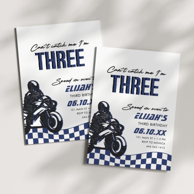 Invitación Niños 3.ª motocicleta Dirt Bike Cumpleaños (Subido por el creador)