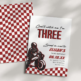 Invitación Niños 3.ª Motocross Dirt Bike Birthday