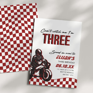 Invitación Niños 3.ª Motocross Dirt Bike Birthday