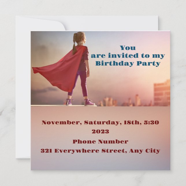Invitación Niños 4 (Anverso)