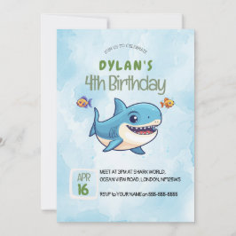 Invitación Niños acunados bajo el mar El cumpleaños del tibur