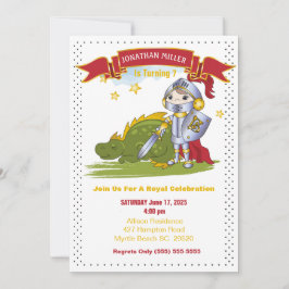 Invitación Niños Caballeros En La Fiesta De Cumpleaños Del Dr