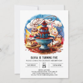 Invitación Niños coloridos Cumpleaños del Chocolate