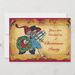 INVITACIÓN NIÑOS CON REGALOS DE NAVIDAD -