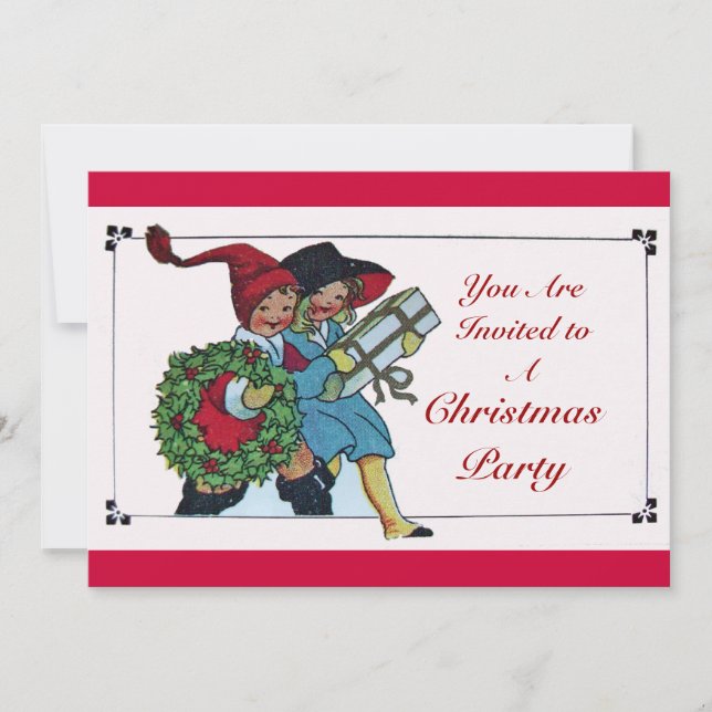 INVITACIÓN NIÑOS CON REGALOS DE NAVIDAD (Anverso)