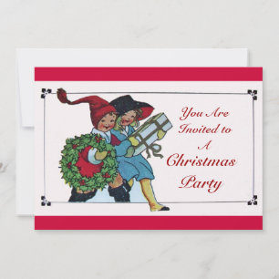 INVITACIÓN NIÑOS CON REGALOS DE NAVIDAD