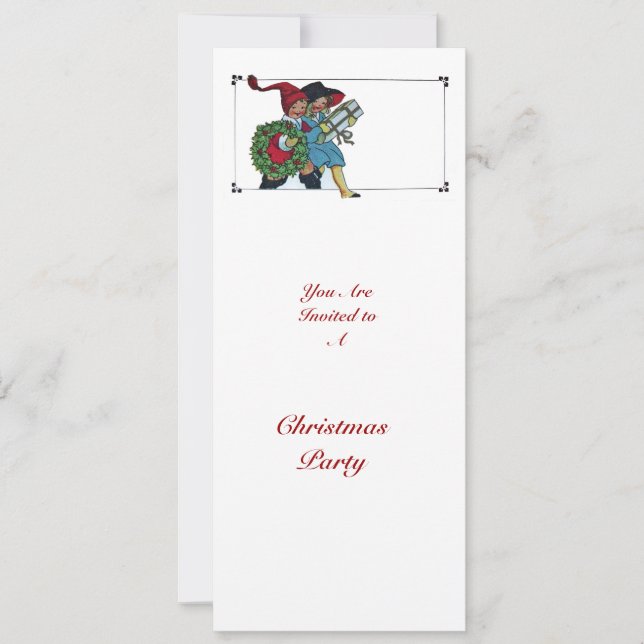 INVITACIÓN NIÑOS CON REGALOS DE NAVIDAD - (Anverso)