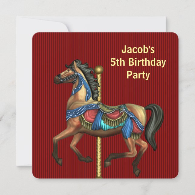 Invitación Niños Cualquier fiesta de cumpleaños número (Anverso)