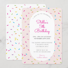 Invitación NIÑOS CUMPLEAÑOS chiringuitos coloridos rocian el 