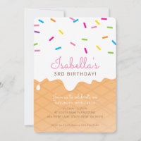 NIÑOS CUMPLEAÑOS FIESTA helado cono rociado