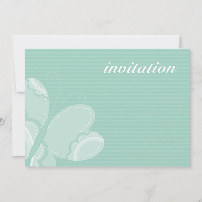 Invitación NIÑOS CUMPLEAÑOS FIESTA INVITE mariposa flútera (Anverso)