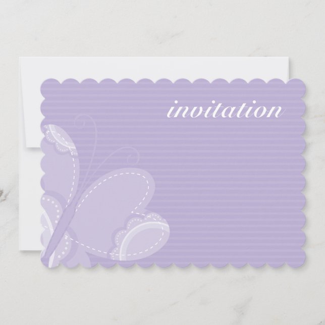 Invitación NIÑOS CUMPLEAÑOS FIESTA INVITE mariposa flútera (Anverso)