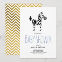 Niños Cute Safari Jungle Zebra Baby Shower