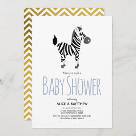 Invitación Niños Cute Safari Jungle Zebra Baby Shower