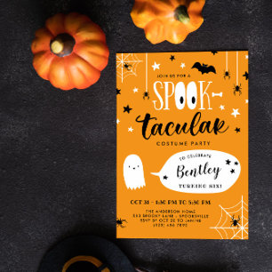Invitación Niños Cute Spooktacular Halloween Cumpleaños