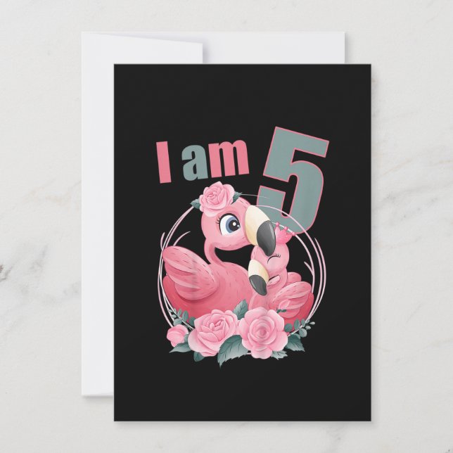 Invitación Niños de 5 años de edad traje de 5 años Niño chica (Anverso)