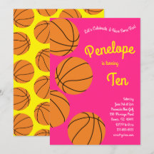 Niños de baloncesto Fiesta de cumpleaños Chicas ro