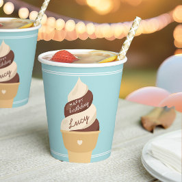 Invitación Niños de Crema de Hielo de Chocolate Foto de Fiest