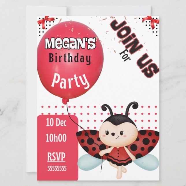 Invitación Niños de cumpleaños (Anverso)