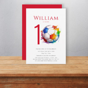 Invitación Niños de cumpleaños de fútbol