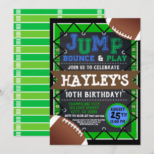 Invitación Niños de fútbol Saltan y Juegan Trampoline Park