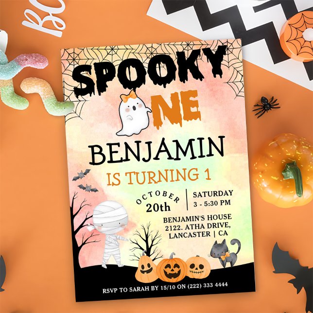 Invitación Niños de Halloween disfrazan Fiesta de primer cump (Subido por el creador)