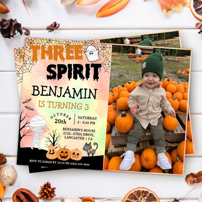 Invitación Niños de Halloween disfrazan foto de Fiesta de ter (Subido por el creador)