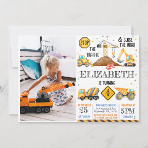 Invitación Niños de la construcción moderna Cute cumpleaños