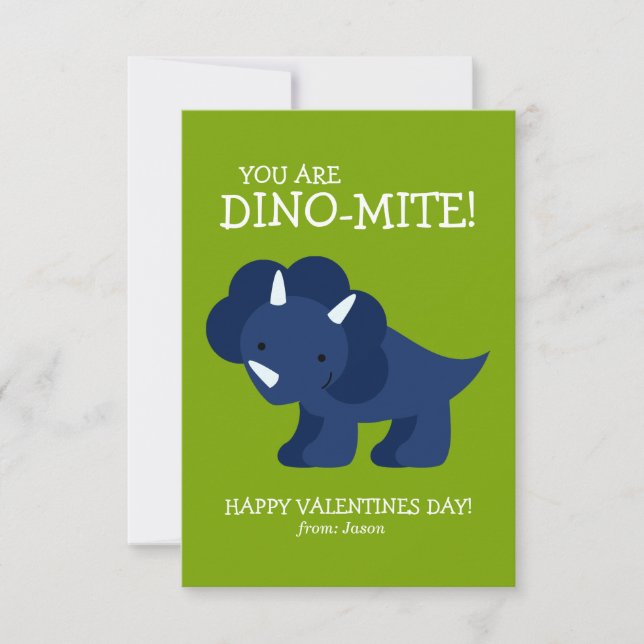 Invitación Niños de la escuela de dinosaurios azules de San V (Anverso)