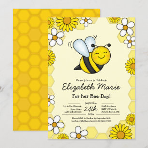 Invitación Niños de la fiesta de cumpleaños de Bee Day