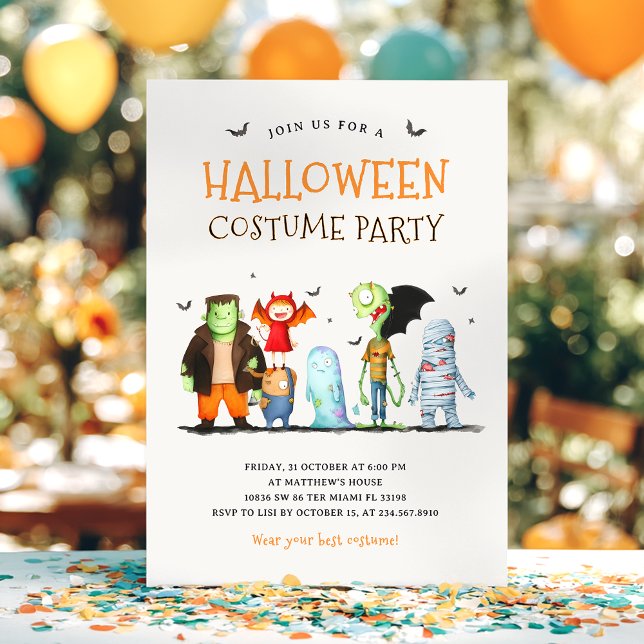 Invitación Niños de la fiesta de Halloween (Subido por el creador)