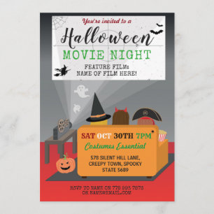 Invitación Niños de la fiesta de Halloween ven la noche de pe