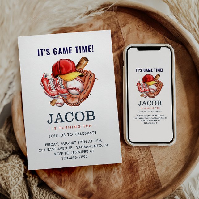 Invitación Niños de la Marina de Béisbol Azul Nacimiento Fies (Subido por el creador)