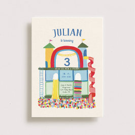 Invitación Niños de la zona de juegos cubierta Fiesta de cump