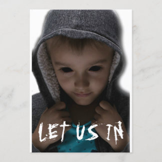 Invitación Niños de Ojos Negros BEK Déjanos Entrar Espeluznan