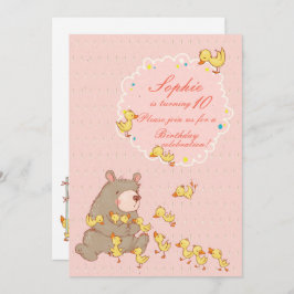 Invitación Niños de oso y duques Cumpleaños