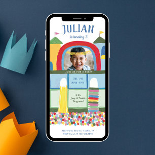 Invitación Niños de recreo en interiores Fiesta de cumpleaños