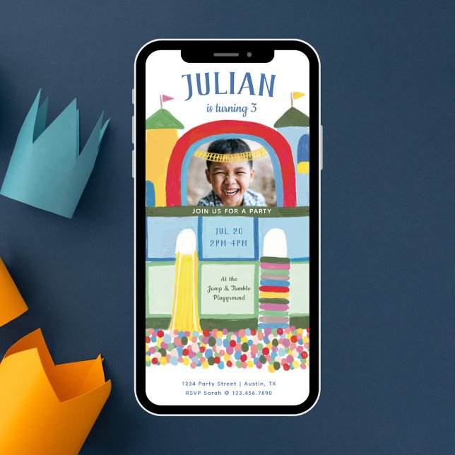 Invitación Niños de recreo en interiores Fiesta de cumpleaños (Subido por el creador)