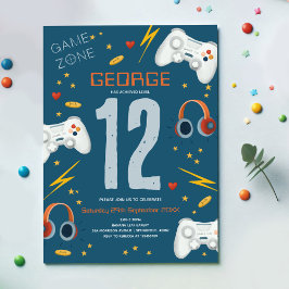 Invitación Niños de videojuegos de Guay niños 12º cumpleaños