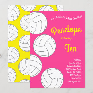 Invitación Niños de voleibol Fiestas Deportes de cumpleaños