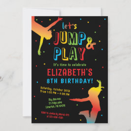 Invitación Niños del parque de la Trampolina Arcoiris Fiesta