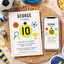 Niños Deportes modernos Cumpleaños | Fiesta del Dí