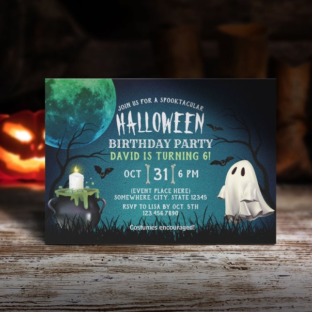 Invitación Niños disfraces fiesta de cumpleaños de Halloween (Subido por el creador)