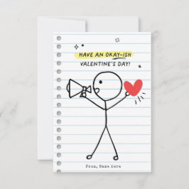 Invitación Niños divertidos El día de San Valentín Palo Figur
