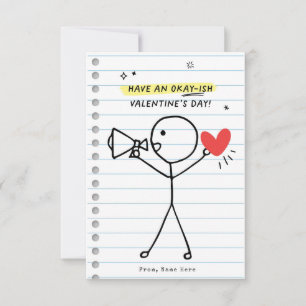 Invitación Niños divertidos El día de San Valentín Palo Figur