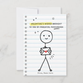 Invitación Niños divertidos El día de San Valentín Palo Figur