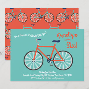 Invitación Niños en bicicleta ciclismo Fiesta de cumpleaños C