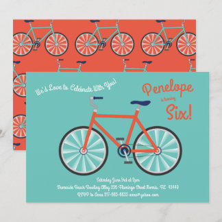 Invitación Niños en bicicleta ciclismo Fiesta de cumpleaños C