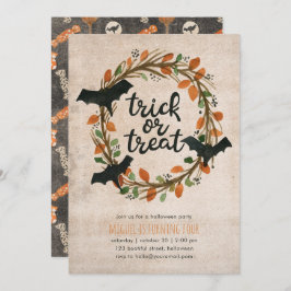 Invitación Niños en Halloween Fiesta de cumpleaños truco de t