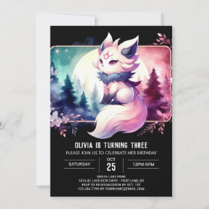 Invitación Niños felices cumpleaños de lobo